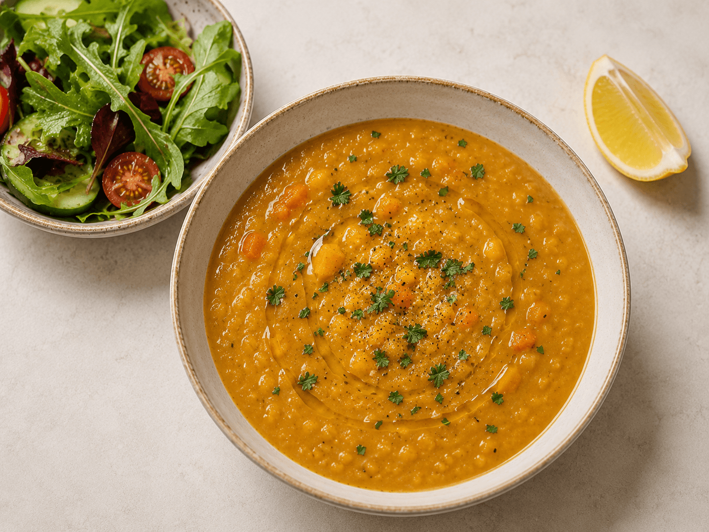 Lentil Soup + Side Salad